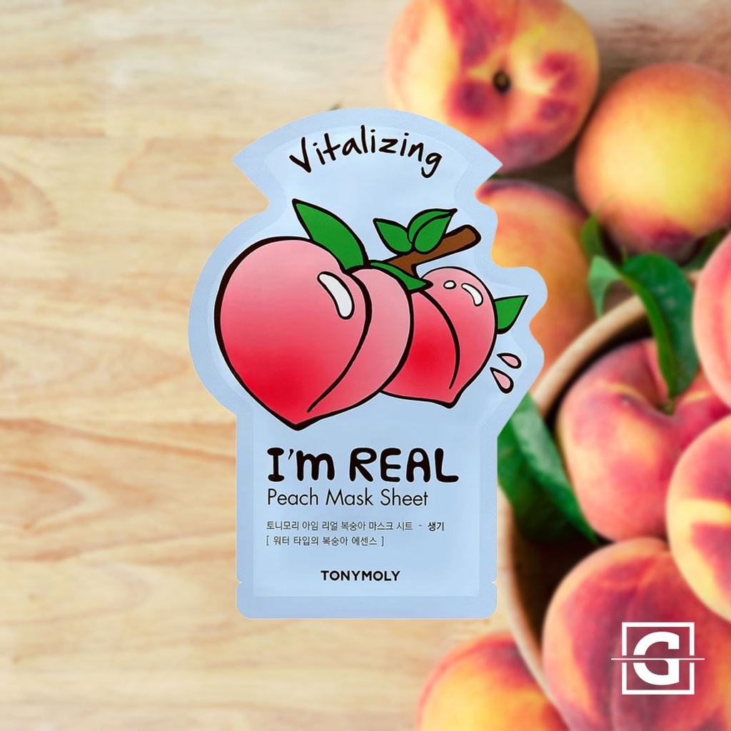 TONYMOLY MASCARILLA FACIAL I'M REAL REVITALIZANTE DE DURAZNO
