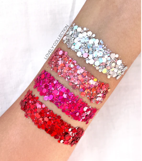 JGLASHES GLITTERS DE OJOS COLECCION CHUNKY LOVELY  4 TONOS