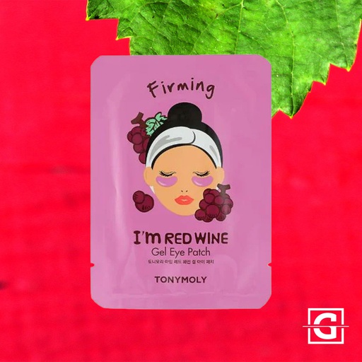 [8806194018133] TONYMOLY PARCHES DE OJOS I'M RED WINE HIDROGEL REAFIRMANTE