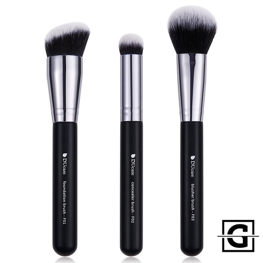 [6971651823505 DU-DS0304] DUCARE SET DE 3 BROCHAS FACIALES PANDA BLACK &amp; WHITE NEGRO