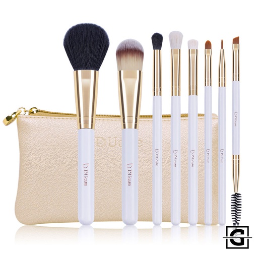 [763600000318  K0803-1] DUCARE SET DE 8 BROCHAS PARA MAQUILLAJE DE ROSTRO NUDE