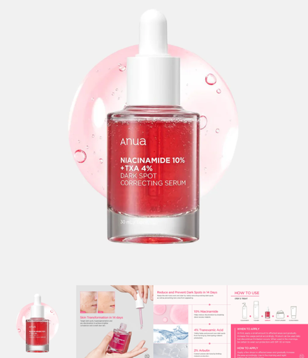 [8809640734526] ANUA SUERO NIACINAMIDE 10% + TXA 4% SERUM 30 ML