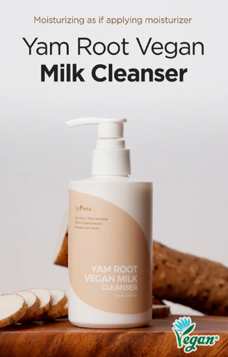 [8809800940125] ISNTREE LIMPIADOR DE LECHE VEGANA CALMANTE E HIDRATANTE YAM ROOT VEGAN MILK CLEANSER