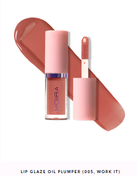 [840222312082 LOP005] MOIRA LABIAL HIDRATANTE LIP GLAZE OIL PLUMPER 05 WORK IT