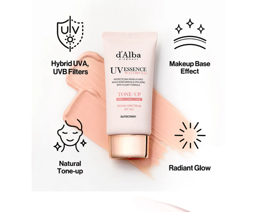 [8809782554884] D'ALBA BLOQUEADOR SUN UVESSENCE WATERFULL TONE-UP TRUFFLE WHITE