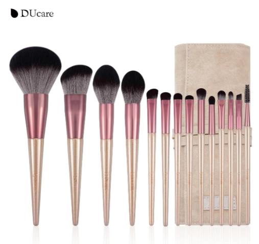 [6971651822676 BB1415] DUCARE SET DE 14 BROCHAS PARA MAQUILLAJE Y PORTA BROCHAS