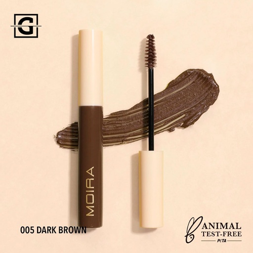 [840222301239 BMS005] MOIRA MASCARA PARA CEJAS DEFYING 005 DARK BROWN
